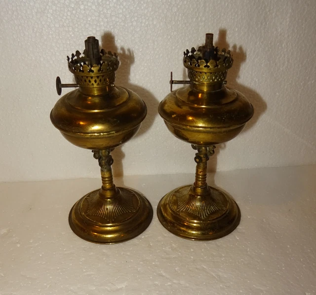 Lampe à Huile Murale Diya En Laiton - Lot De 2 - Décoration Intérieure Indienne 3,5 Pouces Avec Chaîne (Doré)