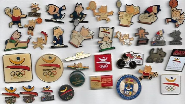 lot de 35 pin's jeux olympiques de barcelone 1992