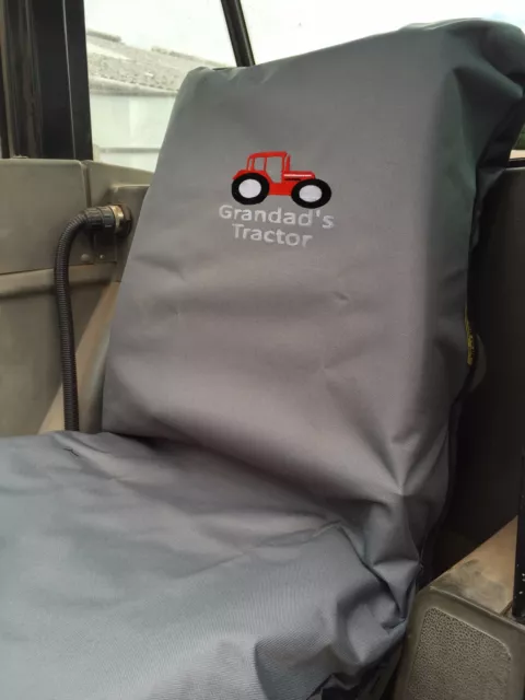 "Grandad's Tractor" embroidered Seat Cover Waterproof Ideal Christmas present