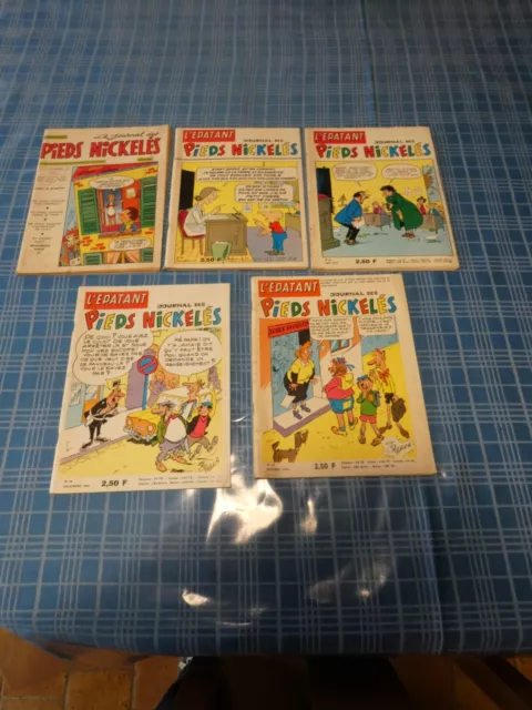 Lot de 5 revues L'EPATANT Les PIEDS NICKELES de 1969 / 1970 n° 47 48 53 58 71