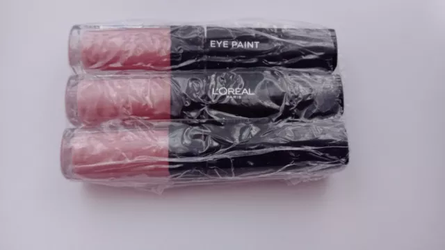 3 x Loreal Paris Eye Paint No. 102 Irresistible Rose (Pink) - New & Sealed