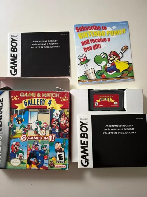 Game & Watch Gallery 4 Nintendo Game Boy Advance GBA Complete Game & Watch Gallery 4 Nintendo Game Boy Advance GBA Complete