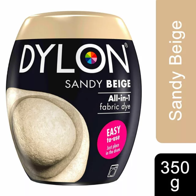 DYLON Washing Machine Fabric Dye Pod, Sandy Beige, 350g