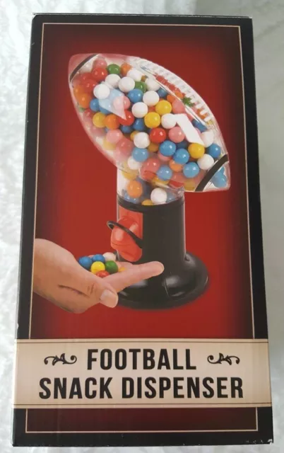 Samsonico Clear Black Red Football Candy Snacks Nut Gumball M&M's Dispenser