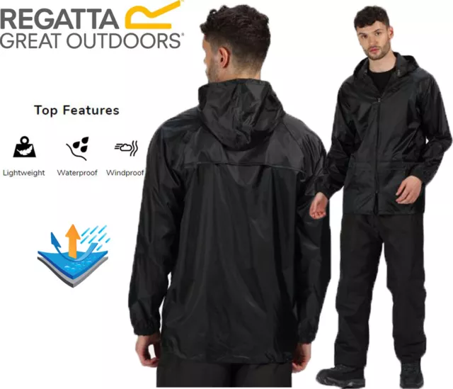 REGATTA MENS WOMENS Stormbreak Rain Coat Waterproof Windproof Jacket Hooded  £14.95 - PicClick UK