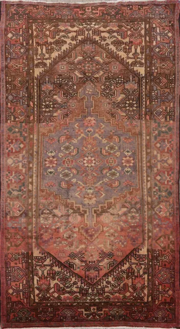 Vintage Tribal Geometric Handmade Area Rug Traditional Oriental Wool Carpet 4x7