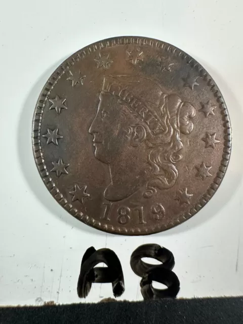 1819 U S Large Cent, Coronet Head