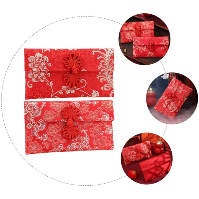 14 enveloppes rouges chinoises hongbao, voeux de bonheur