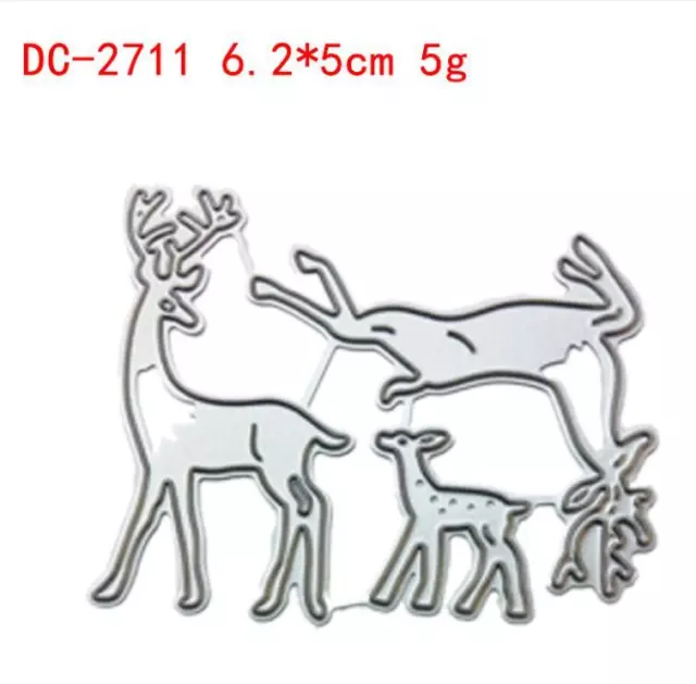 Metal Cutting Dies Deer Decoration Scrapbook Die Cuts Album Paper Card Craft DIY 3