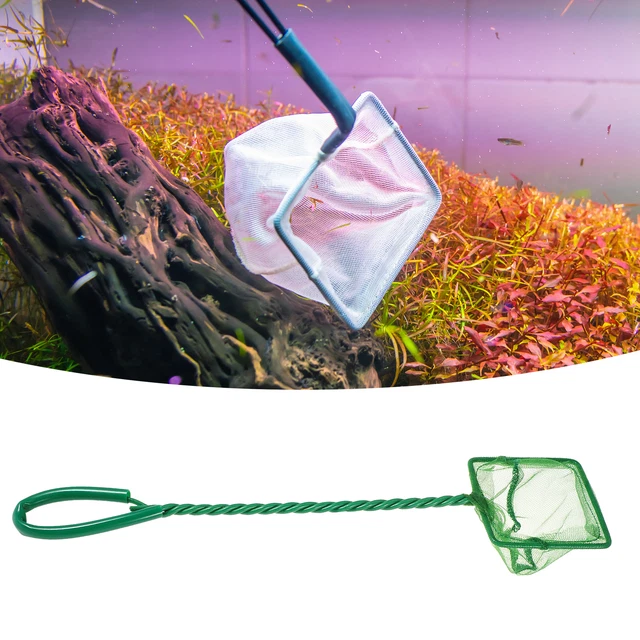 2Pcs Aquarium Fish Net Fish Tank Accessories Small Fish Fine Net Green 3'' 3