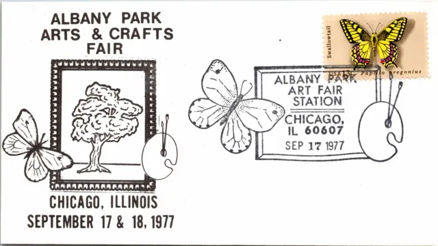 2nd ANNUAL ALBANY PARK ARTS & CRAFTS FAIR AT CHICAGO ILLINOIS CACHET COVER '77