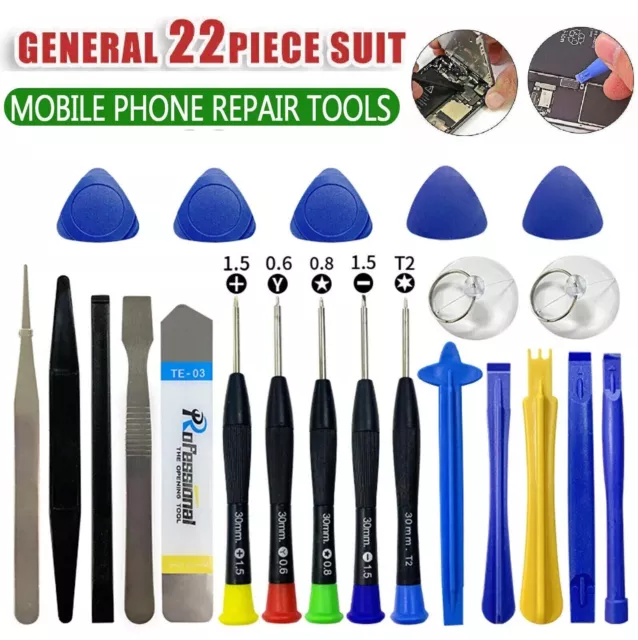 22 in 1 Mobile Phone Repair Tools Kit Set Spudger Pry Opening Tools Screwdriver