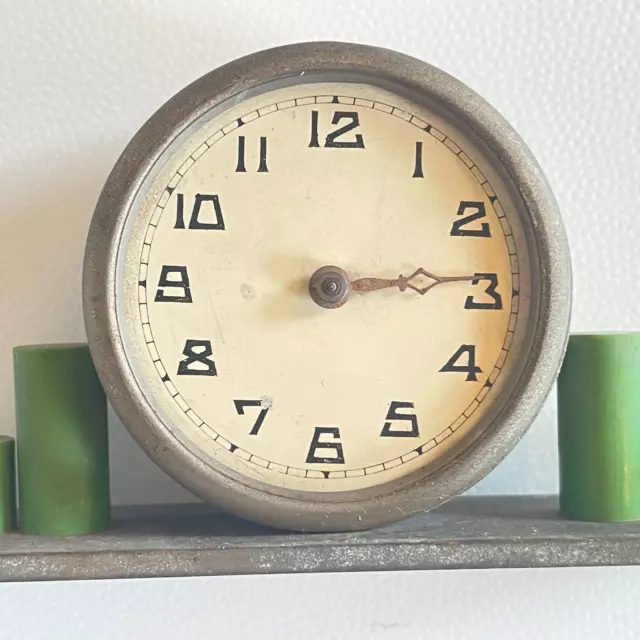 Ancienne Petite Pendule De Table - Horloge De Bureau - Courant Art Deco 2