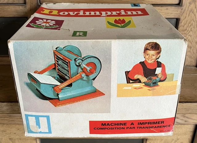 Ancien Vintage Jouet Novimprim Mini Presse Imprimerie