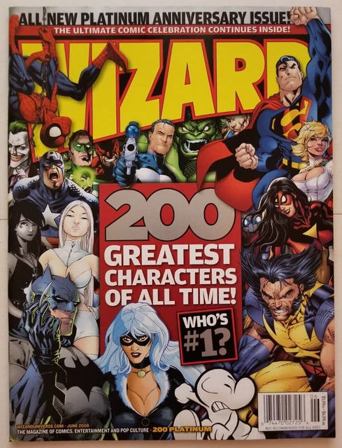 Wizard magazine #200 VF/NM (June 2008) Platinum Anniversary collage cover