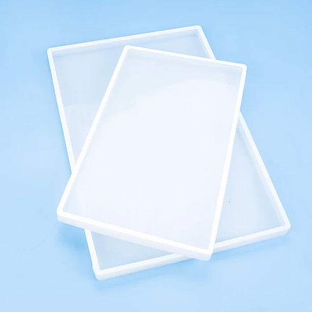 Moldes de joyería rectangulares molde de silicona posavasos molde de fundición epoxi herramienta hágalo usted mismo