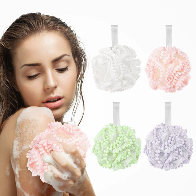 Pearl Bath Ball Extra Large Mesh Soft Scrubber For Men And Women Exfoliate With