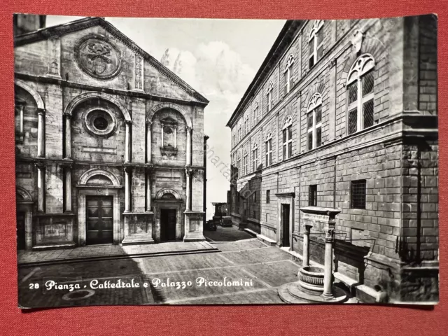 Cartolina - Pienza ( Siena ) - Cattedrale e Palazzo Piccolomini - 1962