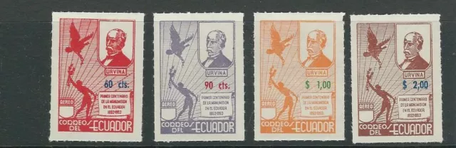 Équateur 1952 Centenaire De Abolition De Slavery (Sc C236-C239) VF Mlh Frais