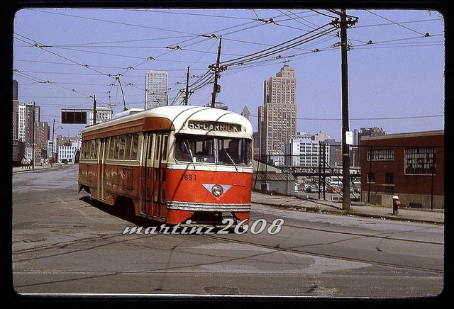 (Ym) Orig. Traktion/Trolley Rutsche Pittsburgh Eisenbahngesellschaft (Prc) 1627