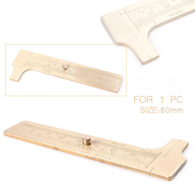 Measurement Tool Pocket 80mm/3.15" Mini Brass Sliding Gauge Vernier Caliper