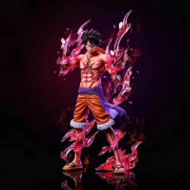 Figurine One Piece Monkey D. Luffy Haki 40cm - Lumineuse - PVC - Neuve
