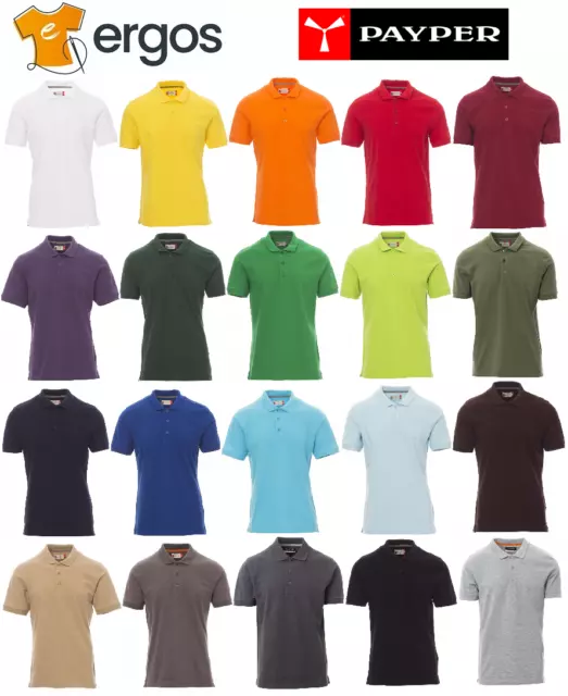 Polo Maglia T-Shirt PAYPER VENICE da Uomo a Manica Corta 100% Cotone 3 Bottoni