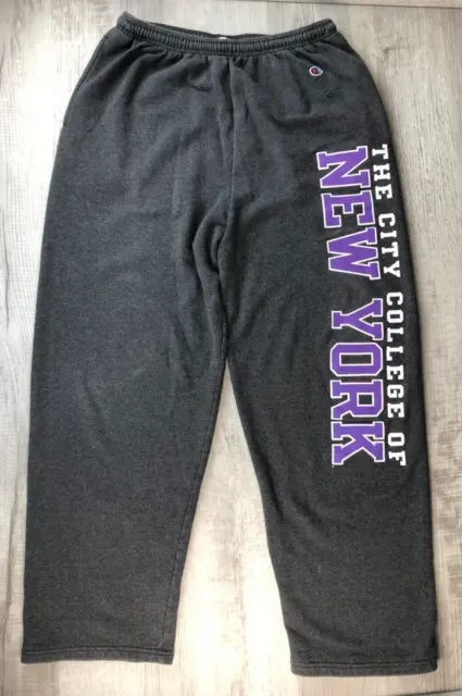 Vintage Champion Sweatpants The City College Of New York 90s Y2K Mens W28-32xL28