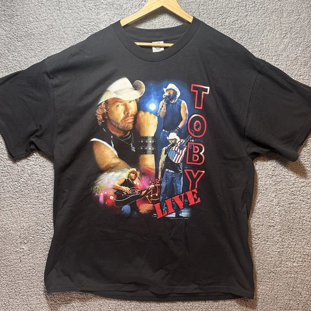 VINTAGE TOBY KEITH 2003 Honky Tonk U Tour T Shirt XXL Rap Tee Country