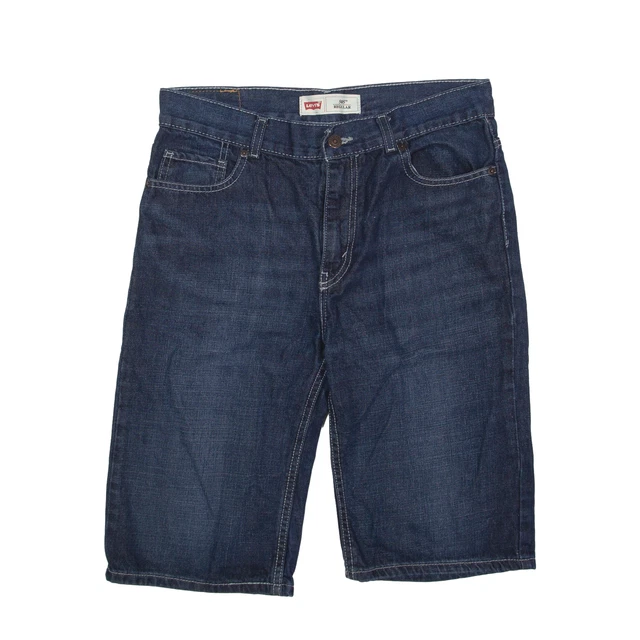 LEVI'S 505 pantaloncini denim 3/4 blu regolari da uomo M W32