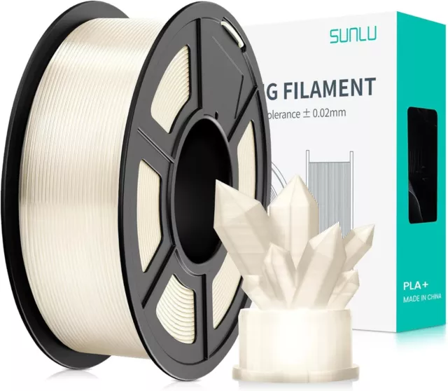 SUNLU PLA+ 3D Drucker Filament Transparent 1.75mm Ordentlich gewickelt Pro 1KG