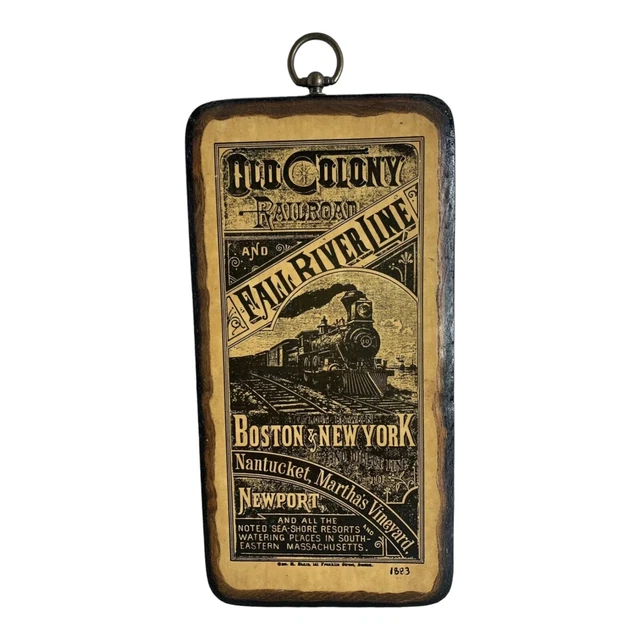 Handcrafted Wooden Wall Plaque Old Colony Railroad Walter E Lee 11” x 5.5”