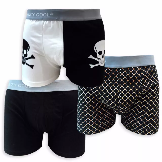 CRAZY COOL® COTTON Mens Boxer Briefs Underwear Set 6-Pieces Set
