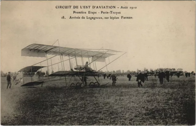 PC CPA AVIATION, LEGAGNEUX SUR BIPLAN FARMAN, Vintage Postcard (b24149)