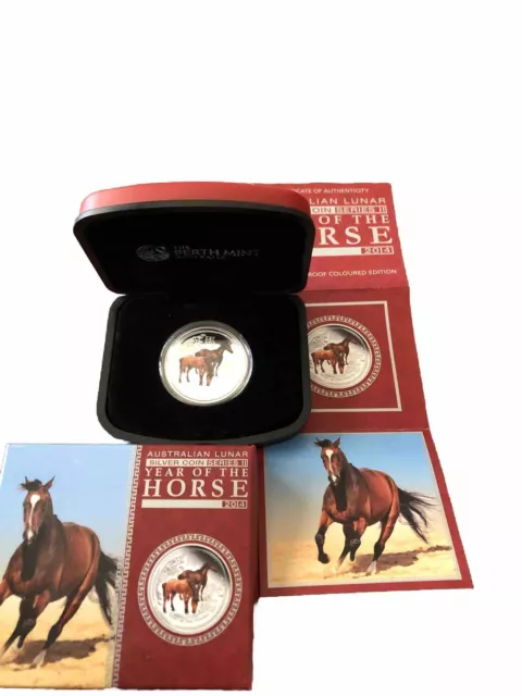 Australian Lunar Year Of The Horse 2014 50 Cent Silver Coin.