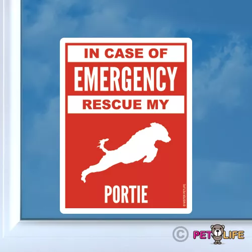 In Case of Emergency Rescue My Portuguese Water Dog Sticker - #2 v2 portie pwd