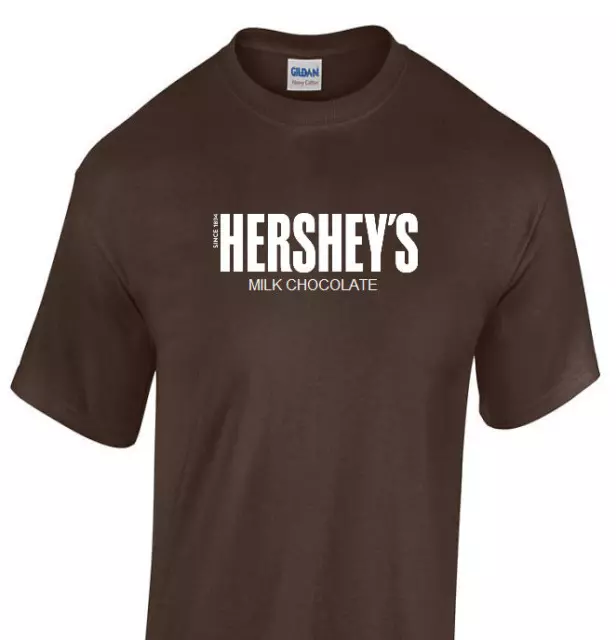 Hershey's Milk Chocolate T-shirt Brown White Funny Since 1894 Tee Shirt S-3XL