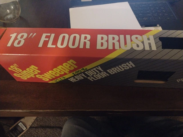 No. 7 Line Floor Brushes, 18 In, 3 In Trim L, Black Horsehair, Less Handle