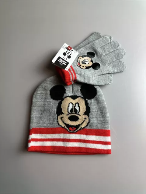 Disney - Mickey Maus - Winterset Mütze & Handschuhe - für Kinder (Jungs/Mädchen)