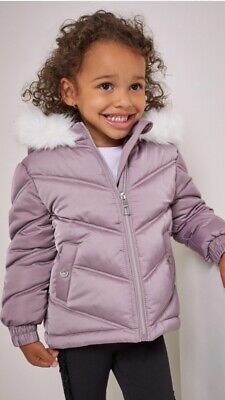 Lipsy Girls Lilac Purple Mini Short Padded Coat (BNWT) Age 4