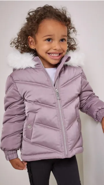 Lipsy Girls Lilac Purple Mini Short Padded Coat (BNWT) Age 5