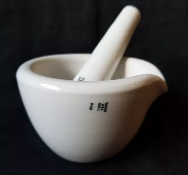 Coors Porcelain Mortar & Pestle Labware Spouted Evaporating Bowl Apothecary 522