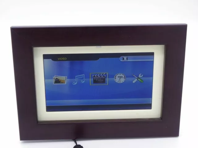 Burgundy COBY DP702 Digital Photo Desk Frame With Power Adapter