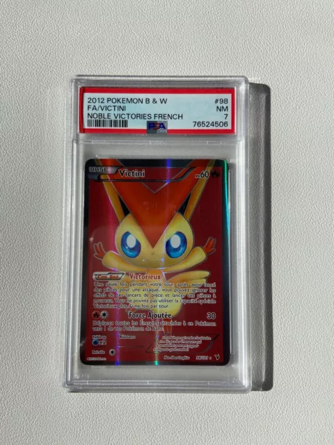 Carte Pokemon PSA 7 Victini EX FA Noir Et Blanc 2012 Ultra Rare PSA 7