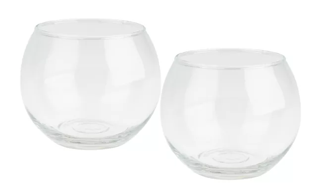 VBS Teelichtglas BOWL 2er-Set 10,5x8,5cm Windlicht Kerzenglas Teelichthalter DIY