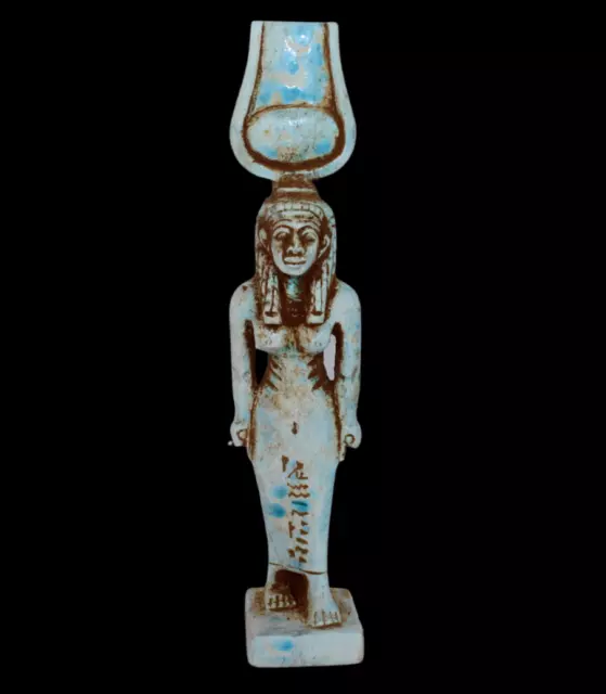 RARE ANCIENT EGYPTIAN ANTIQUE ISIS Hathor Handmade  Statue Stone Egypt History