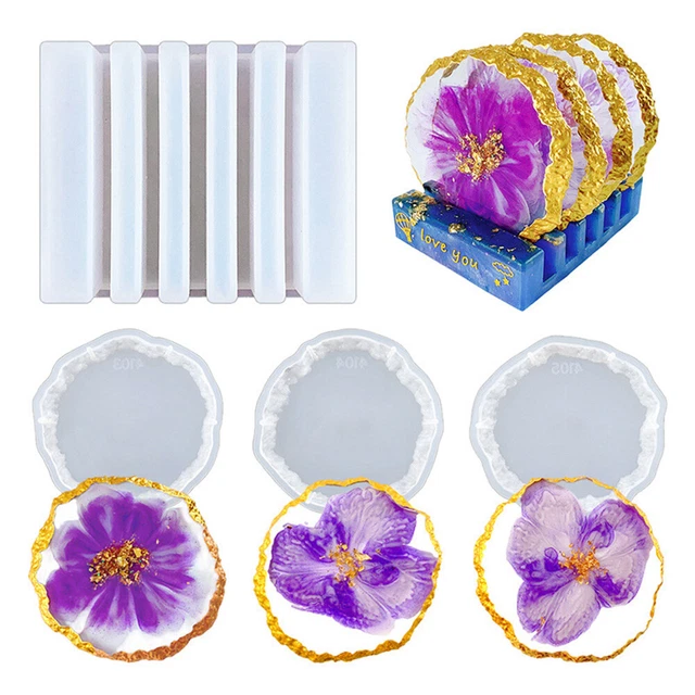 DIY Silicone Epoxy Resin Casting Molds Coaster Mold Round Jewelry Making Moulds