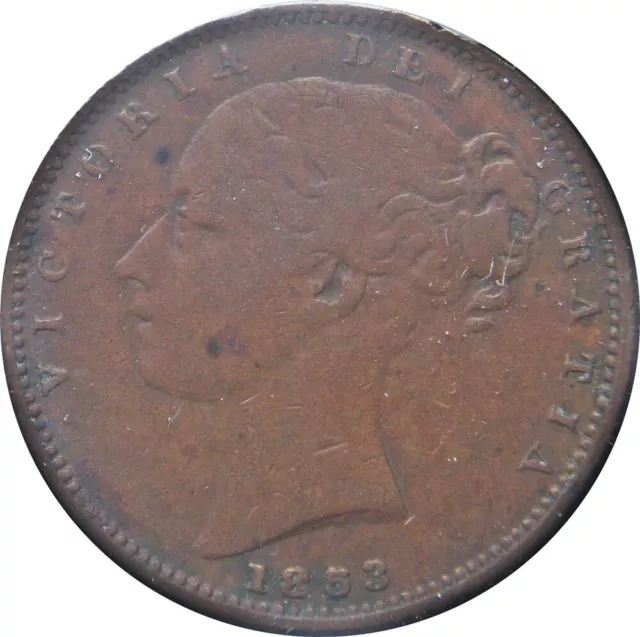 1853 Great Britain Farthing & 1854 Penny - Nice Coppers - circulated