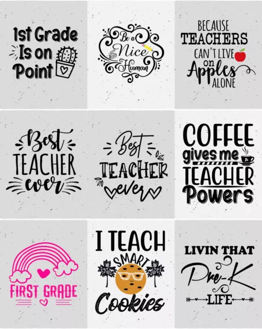 100 Teachers Day Designs Bundle (AI, DXF, EPS, JPG, PNG, SVG)