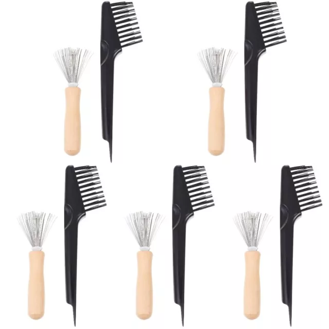 10 Pcs En Bois Nettoyeur Pour Métaux Brosse À Peignes